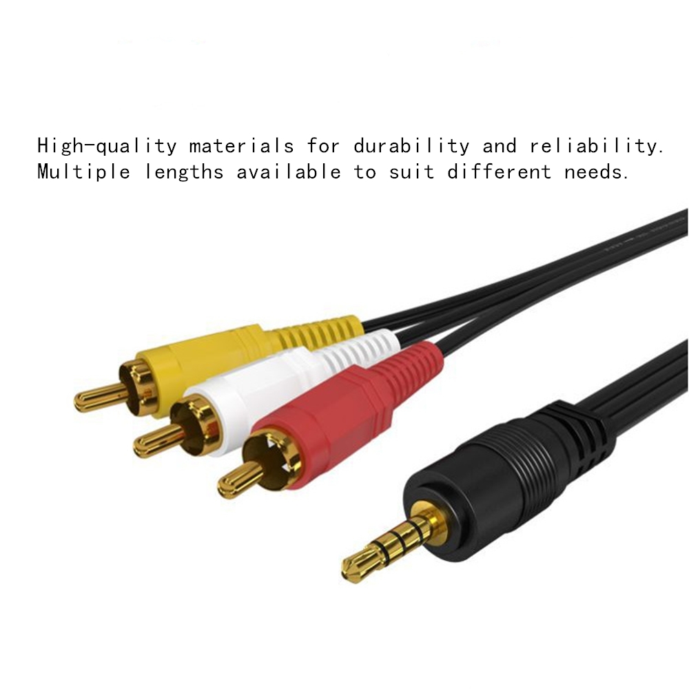 3.5mm to 3 RCA Audio Video Cab - Home Cinema Tv ulasan dan harga