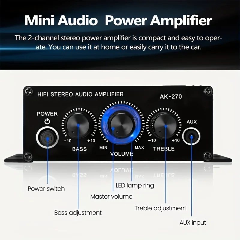 AK-270 400W Mini Power Amplifi - Audio Home Cinema ulasan dan harga